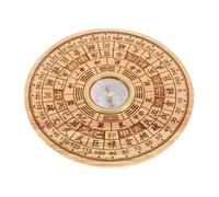 WHAMVOX Reloj Pan de Feng Shui de Madera de Brújula Tradicional Redonda Ligera y Portátil para Decoración y Actividades al Aire