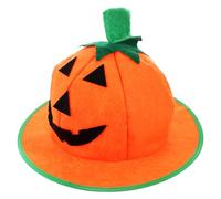 WHAMVOX Sombrero de Calabaza Creativo para Halloween, Accesorio de Disfraz Estructura de Alambre, Diseño Redondo, Adecuado para Fiestas y Cosplay, Unisex para Adolescentes y Adultos
