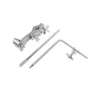 WHAMVOX Soporte para Cencerro de Batería con Abrazadera Metálica y Varilla Larga, Accesorio para Hardware de Percusión, Sistema de Bloqueo Seguro y Regulación Versátil para Estudio