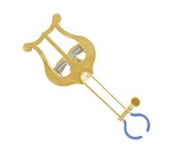 WHAMVOX Soporte para Partituras de Trompeta Clip Ajustable, Ligero y Portátil, Abrazadera Antideslizante en Color Dorado y Azul para Músicos de Marcha y Banda