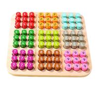 WHAMVOX Sudoku de Madera para Años Tablero Educativo y Seguro Juguete Montessori para Desarrollo Cognitivo y Coordinación para Familia y Entrenamiento Mental