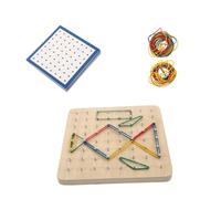 WHAMVOX Tablero de Madera para Matemáticas Educativas Accesorio Didáctico para Geometría Montessori Material Resistente y Práctico para Primaria