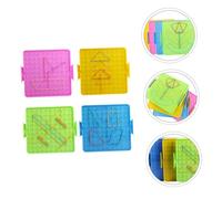 WHAMVOX Tableros de Uñas Educativos para Doble Cara Placa de Clavos para Matemáticas Primarias Accesorio de Aprendizaje Geometría con Bandas Elásticas Material Didáctico Seguro y Ecológico