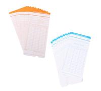 WHAMVOX Tarjetas de Registro Mensuales para Reloj Fichaje Empleado, Doble Cara, Papel Resistente Diseño Simple para Control Horario de Empleados en Oficina