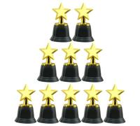 WHAMVOX Trofeos Estrella Dorados Decoración Adecuado para Eventos y Reconocimientos 10 de Abs, Mini Premios para Competencias y Fiestas Celebratorias
