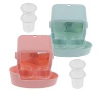 WHAMVOX Ventilador aire caliente y frio, 2 juegos, dispositivo de refrigeración y humidificación, estructura suspendida, bandeja integrada, plástico reutilizable para inquilinos en
