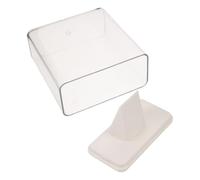 WHAMVOX Vitrina Metálica para Exhibición de Medallas Deportivas y Escolares Caja Organizadora de Premios en Color Blanco Crema Soporte Estable Tapa Transparente Adecuado para Oficina y