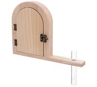 WHAMVOX Wooden Fairy Door Safety Outlet Cover With Test Tube Vase Childproof Socket Protector For Nursery And Pet Safety Cute Decorative Wall Plate For