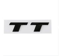 WHARGTSL 3D ABS Cromado Negro TT Logo Coche Emblema del Maletero Trasero Insignia Pegatinas Aptas For Audi TT RS MK1 8N 8J MK3 8S MK2 Accesorios(Black TT)