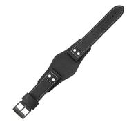 WHARGTSL Ajuste for Fossil Ch3051 Ch2564 Ch2565 Ch2891 Series Bandeja de Cuero Genuino Cuero de Vaca Integrado Impermeable Suave cómoda Correa de Reloj de 22mm(Black(PW)-Black-K8)