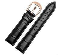WHARGTSL Compatible Fit For pulseras Casio/Armani/TITUS, accesorios for hombres y mujeres, correa de cuero suave y cómoda de 18 mm, 20 mm y 22 mm.(Black rose pin,20mm)