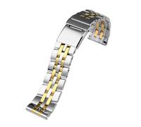 WHARGTSL Correa de acero de precisión for Breitling Air Time Avenger Blackbird Super Ocean Culture Series, 22 mm y 24 mm.(Silver gold,24mm)