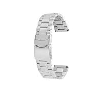 WHARGTSL Correa de acero inoxidable de 23 mm compatible Fit For la cadena de reloj Casio serie PROTREK PRW-60YT PRW-70/50/30 PRW-6900Y, pulsera negra plateada for hombre.(Silver)