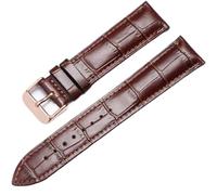 WHARGTSL Correa de Reloj de Cuero Genuino Apta for Tissot 1853, Pulsera de Cuero for Hombre y Mujer, Color Negro, 18, 20 y 22mm(Brown-Rose-K1,20mm)