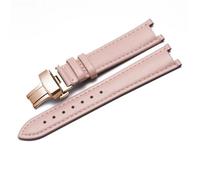 WHARGTSL Correa de Reloj de Cuero Genuino for Mujer de Vivienne Westwood, Correa de Reloj Fit For Interfaz cóncava Suave y cómoda, Pulsera de 18mm(Pink-Rose-B1)