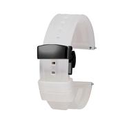 WHARGTSL Correa de reloj de goma Fit For extremo curvo de 20 mm, 22 mm y 24 mm, compatible Fit For Omega 300, Seiko y TAG Heuer F1, correa de silicona, accesorios for reloj.(Ivory)