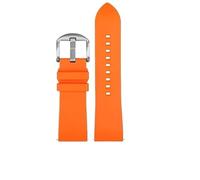 WHARGTSL Correa de reloj de silicona de goma compatible Fit For Casio PRG-600YB PRG-650 PRW-6600, accesorio for reloj de hombre de 24 mm.(Orange-steel-K2,24mm)