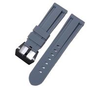 WHARGTSL Correa de reloj de silicona de goma de 22 mm, 24 mm y 26 mm for mujer y hombre, correa de reloj deportiva roja, negra y naranja con hebilla de acero inoxidable.(Gray-b,26mm)