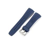 WHARGTSL Correa de reloj de silicona sólida de acero inoxidable, negra y azul, apta for Seiko Velatura Spc007j1 Srh013, correa de goma resistente al agua for reloj de hombre de 26mm(J07-Blue-Steel-K2)