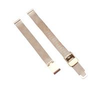 WHARGTSL Pulsera de reloj for mujer, correa de acero y metal, compatible Fit For Julius Small Dial de 8, 10, 12, 14 y 16 mm, correa de reloj de cuarzo for mujer.(Rose,16mm)