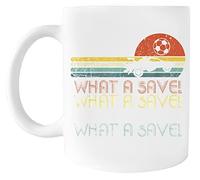 What A Save Vintage Retro Rocket Soccer Car League Taza De Cerámica Taza Ecológica
