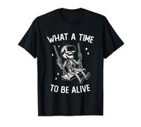 What A Time To Be Alive Funny Skeleton With VR Goggles Camiseta