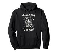 What A Time To Be Alive Funny Skeleton With VR Goggles Sudadera con Capucha