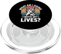 What Am I Doing with My Lives Sarcastic Cat Puns - PopSockets PopGrip para MagSafe