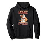 What Am I Doing with My Lives Sarcastic Cat Puns Sudadera con Capucha