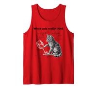 What Cats Really Think Funny Cat Physics Humor Men Women Camiseta sin Mangas