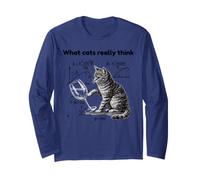 What Cats Really Think Funny Cat Physics Humor Men Women Manga Larga