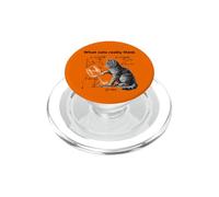 What Cats Really Think Funny Cat Physics Humor Men Women PopSockets PopGrip para MagSafe