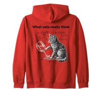 What Cats Really Think Funny Cat Physics Humor Men Women Sudadera con Capucha