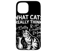 What Cats Really Think Humor Física Gato Ciencia Divertida Carcasa para iPhone 15