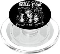 What Cats Really Think Humor Física Gato Ciencia Divertida PopSockets PopGrip para MagSafe