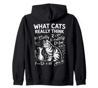 What Cats Really Think Humor Física Gato Ciencia Divertida Sudadera con Capucha