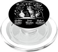 What Cats Really Think Pizarra Gato Ciencia Humor Físico PopSockets PopGrip para MagSafe