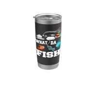 What da fish - Pesca de plástico para pesca Vaso térmico de acero inoxidable de doble pared