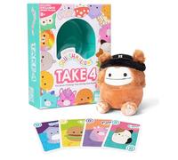 WHAT DO YOU MEME? Squishmallows Take4 - El juego de cartas familiar de ritmo rápido, ideal para niños y niñas a partir de 8 años, incluye Benny The Bigfoot Squishmallow, divertidos juegos de