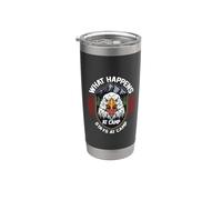 What Happens At Camp Stays At Camp Eagle Camping Camper Vaso térmico de acero inoxidable de doble pared