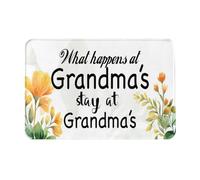 What Happens at Grandma's - Tapete antideslizante absorbente resistente a la suciedad, tapete de entrada para el hogar, dormitorio, cocina, porche delantero, 17 x 30 pulgadas, estilo 4