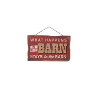 What Happens in the Barn Hanging Wood Wall Decor - Funny Rustic Sign for Barn, Living Room or Kitchen