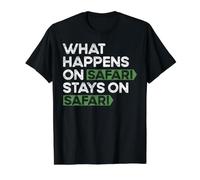 What Happens On Safari Stays On Safari Camiseta gráfica económica, Hombre, Negro, M
