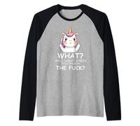 What & I Cannot Stress This Enough The FCK Sign Fuck Unicorn Camiseta Manga Raglan