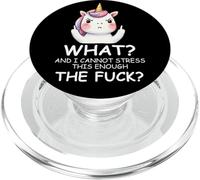 What & I Cannot Stress This Enough The FCK Sign Fuck Unicorn PopSockets PopGrip para MagSafe