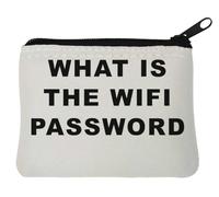 What Is The Wifi Password - Monedero de neopreno (10 x 11 cm), color blanco, White, Talla única