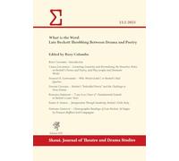 What is the word: late Beckett throbbing between drama and poetry (2025) (Skenè. Journal of theatre and drama studies)