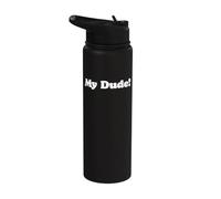 What is Up My Dude Surfer Skater Dude California Surf Stainless Steel Insulated Water Bottle