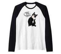 What is Wrong with You? Cat Funny Humor Camiseta Manga Raglan
