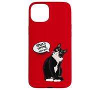 What is Wrong with You? Cat Funny Humor Carcasa para iPhone 15 Plus